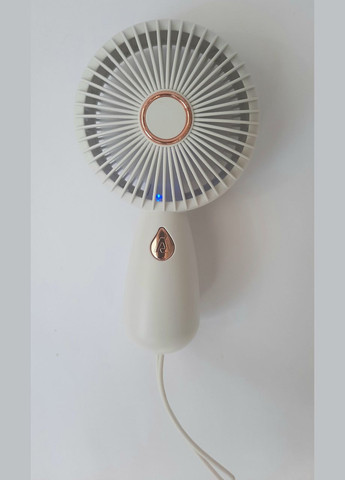 Портативный ручной аккумуляторный вентилятор с подсветкой ZB103W белый No Brand (329740159)