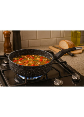 Сковорода алюмінієва мармур 28 см (QD-FD328) Zauberg (368970062)