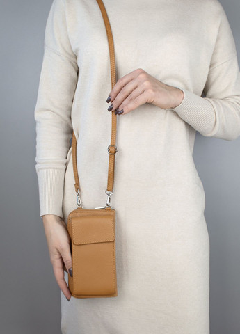 Кошелек с чехлом для телефона с ручкой на плечо 03047 рыжий Virginia Conti (305532830)