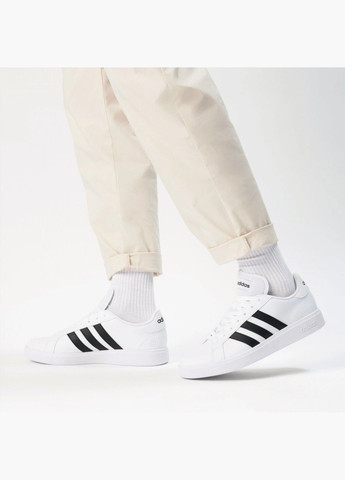 Білі кросівки чоловічі grand court base 2.0 white gw9250 adidas