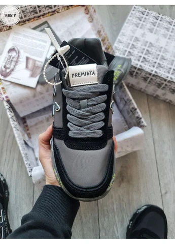 КРОСІВКИ ЖІНОЧІ PREMIATA MICK BLACK/GREY ПРЕМІАТА ЧОРНІ No Brand чорні демісезони (392032889)