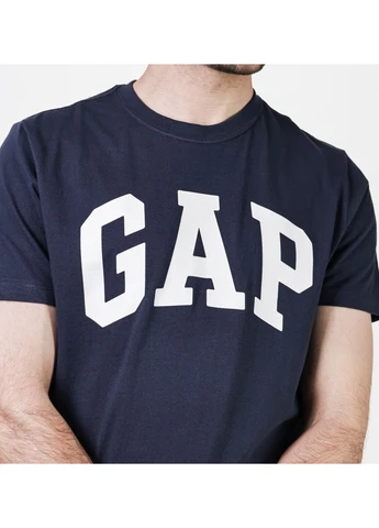 Синя футболка everyday soft crewneck t-shirt blue 855769081 Gap