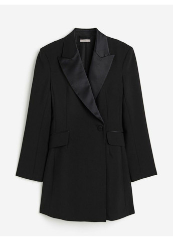Черное деловое женское платье-пиджак приталенного кроя н&м (56543) м черное H&M