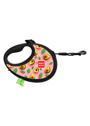 Повідець-рулетка для собак R-leash з контейнером для пакетів, світловідбивна стрічка, M, до 20 кг, 5 м WAUDOG (322642890)