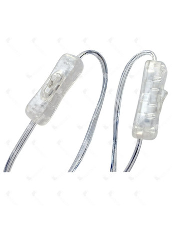 Кабель живлення 220В з вимикачем (прозорий; у подвійній ізоляції; 2М) PROLUM (365309868)