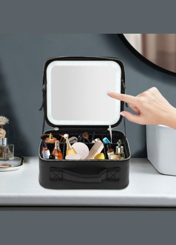 Органайзер для косметики с ручкой Портативная косметичка с зеркалом No Brand (342746789)