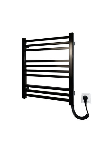 Рушникосушарка електрична з кнопкою Чорний глянець 590*490 Carino LORENZO (367604530)