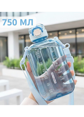 Пляшка SPORT для води із BPA-free пластику 750 мл. Блакитна No Brand (296101767)