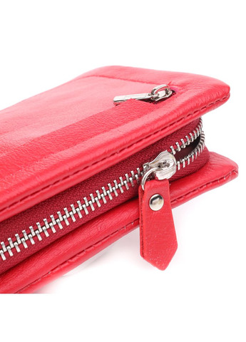 Практичний жіночий гаманець-клатч із натуральної шкіри 20х10,5х2см 21300 Червоний st leather (329196416)
