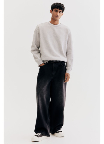 Сірий світшот на флісі H&M однотонний (366815718)