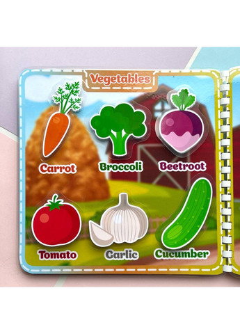 MY FIRST ENGLISH BOOK развивающая книга на липучках No Brand (365762445)