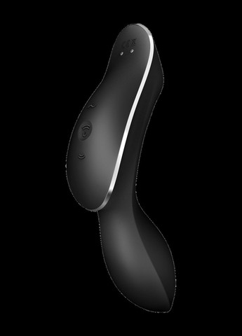 Двойной вибратор с вакуумной стимуляцией CURVY TRINITY 2 черный Satisfyer (303878950)