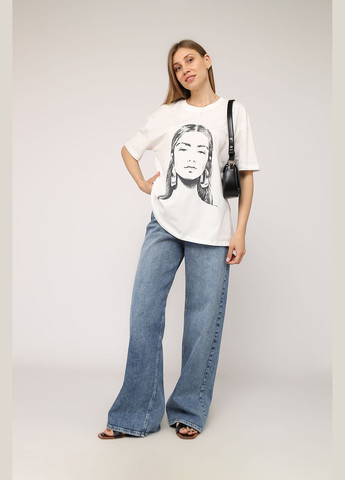 Футболка с коротким рукавом женская цвет молочный ЦБ-00275738 TOP GIRL - (332330063)