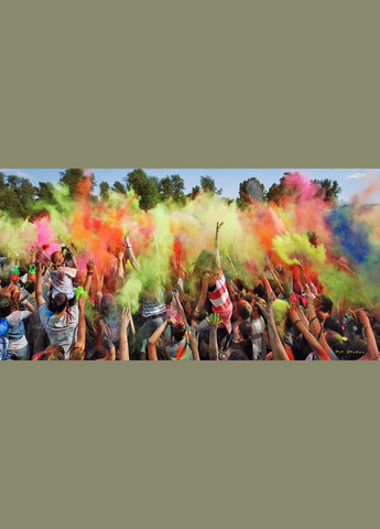 Краска Холи, набор 12 цветов по 100 грамм, Holi Fest No Brand (331738712)