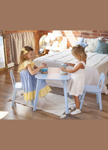 Детский столик и два стульчика для детей 4-7 лет Голубой Tatoy (292867429)