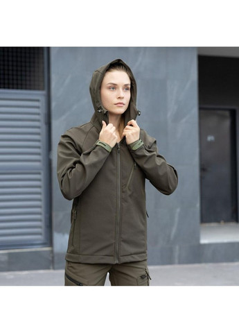 Армійська жіноча куртка SoftShell весна/осінь хакі No Brand (360890477)