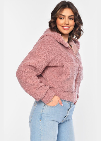 Худи женское тедди пудрового цвета Let's Shop (317365241)