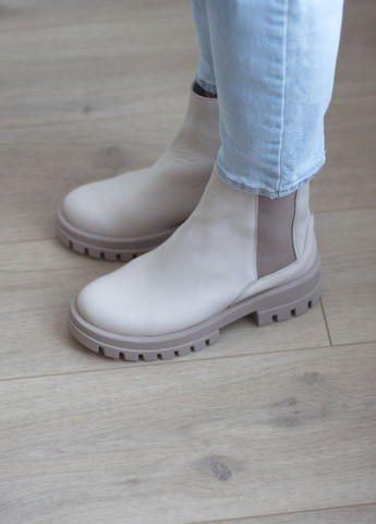 ботинки женские зимние из натуральной кожи челси Zlett