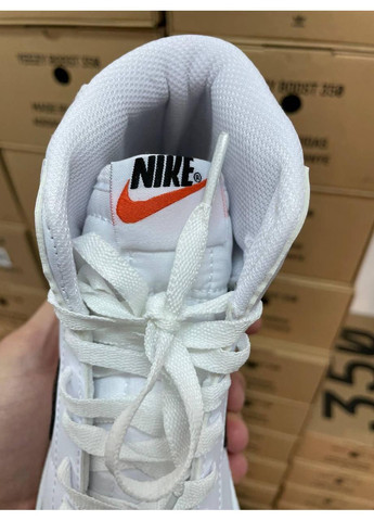 Черные демисезонные кроссовки мужские nike blazer high black white v2 найк блейзер No Brand