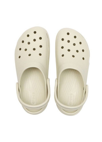 Молочные женские кроксы classic platform clog bone 206750 Crocs
