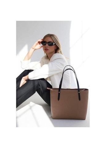 Сумка шоппер женская из натуральной кожи на плечо большая Карамельный 39218 The Wings (353302597)