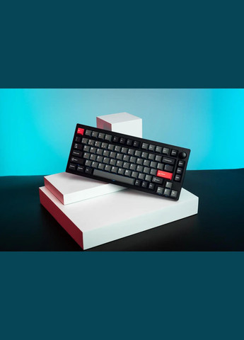 Клавіатура механічна P1 Pro 84Key, Super Brown, WL/BT/USB-A, QMK/VIA, Hot-Swap, EN/UKR, RGB, Knob, Carbon Black Lemokey (330030002)