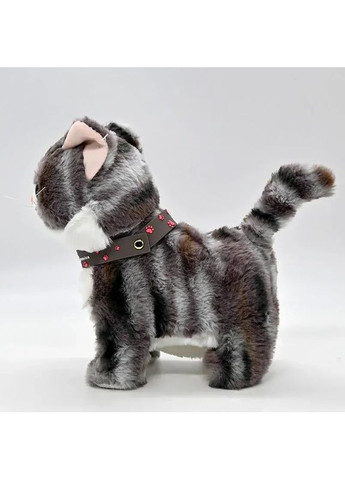 Котенок интерактивный на д/у ходит мяукает виляет хвостиком поводок-пульт (М 49125) No Brand (368766613)