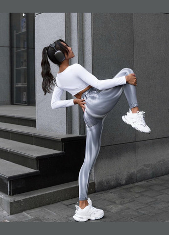 Серые лосины для фитнеса с эффектом пуш-ап градиент China