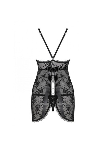 Сорочка Behindy с открытыми ягодицами, черная, Obsessive (331170115)