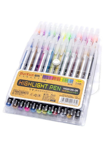 Набір гелевих ручок "Highlight Pen" HG6120-24, 24 кольори Bambi (328066043)