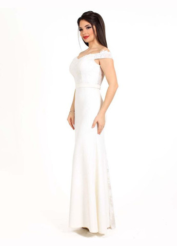 Белое коктейльное сукня Modna KAZKA