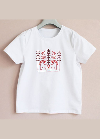 Женская футболка с авторской вышивкой Воля Ladan - (301026535)