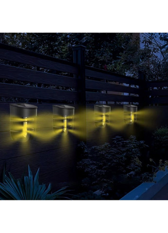 Садовый настенный светильник с солнечной панелью 4 шт уличный фонарь с теплым белым светом и автоматическим включением No Brand (361161850)