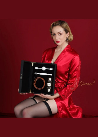 Кляп шкіряний 2 насадки Білокоричневий Lockink (306441774)