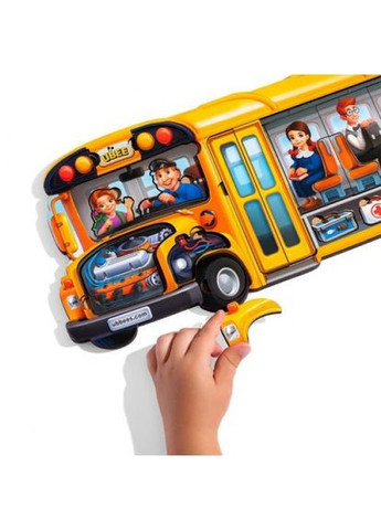 Деревянный двухслойный пазл "Школьный автобус", 47 х 16 см Ubumblebees (371647843)