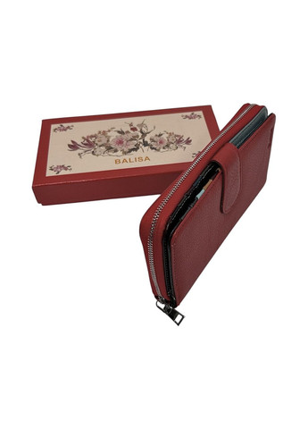 Жіночий гаманець з натуральної шкіри B149-572-2 червоний 19 х 9 х 2,5 Balisa (367263988)