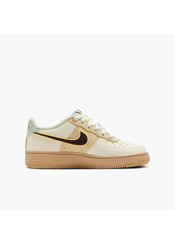Кроссовки женские Air Force 1 Lv8 (Gs) Beige Nike бежевые (364837789)