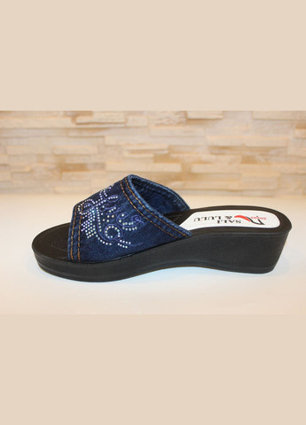 Шльопанці жіночі літні сині No Brand Літнє взуття (323485023)