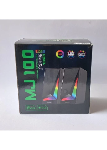 Компьютерные колонки акустика 2.0 USB Music MJ100 RGB подсветка No Brand (300079507)