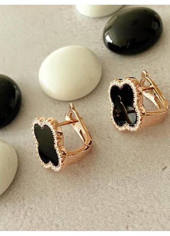 Позолочені Сережки "Конюшина" + Браслет. Позолота No Brand (364502974)