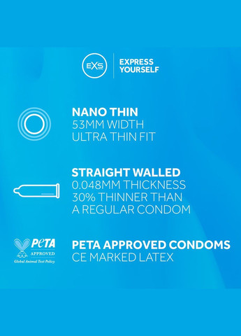Презервативы ультратонкие "Nano Thin" №3 EXS (307151736)