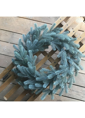 Вінок хвойний різдвяний Traditional литий d-40 см блакитний HVOYA (366964181)