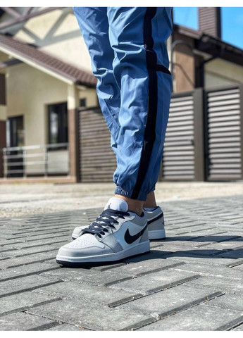 КРОССОВКИ ЖЕНСКИЕ NIKE AIR JORDAN RETRO 1 LOW GREY BLACK WHITE НАЙК АИР ДЖОРДАН No Brand серые демисезоны (369387450)