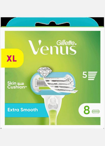 Сменные картриджи для бритья ( кассеты) женские Extra (Deluxe) Smooth 8 кассет Venus (325476562)