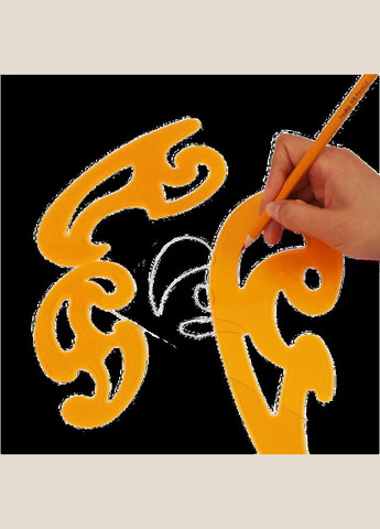 Набор пластиковых лекал ( шаблонов) многофункциональных 3 штуки Magical Science (322635118)