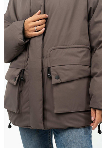 Кавова зимня двостороння парка-пуффер Towmy