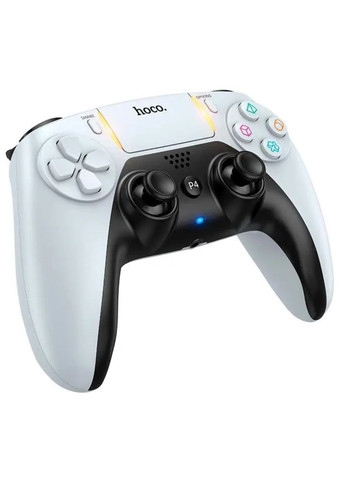 Геймпад GA1 универсальный Bluetooth контроллер 6-Axis, RGB, с вибрацией, для PS4, Android, iOS, Windows - White Hoco (370676544)