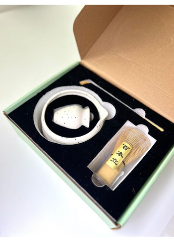 Набір посуду для матча чаю Shiro Ink набір аксесуарів для приготування матчі (4 предмети) біла матова No Brand (366973101)