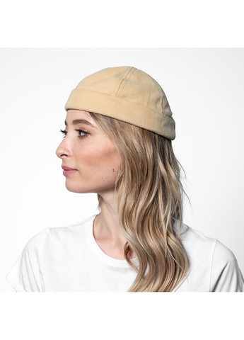 Бейсболка без козырька с регулятором женская коттон бежевая НИЛАН LuckyLOOK 464-209 (322783196)