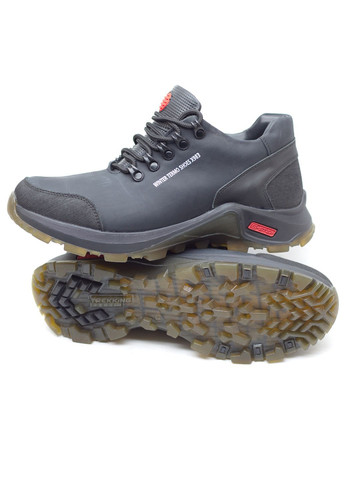 Черные зимние кроссики мужские зимние из натуральной черной кожи до -10 градусов. No Brand 3053